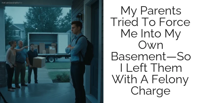 My Parents Tried To Force Me Into My Own Basement—So I Left Them With A Felony Charge