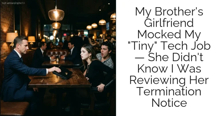 My Brother's Girlfriend Mocked My "Tiny" Tech Job — She Didn't Know I Was Reviewing Her Termination Notice