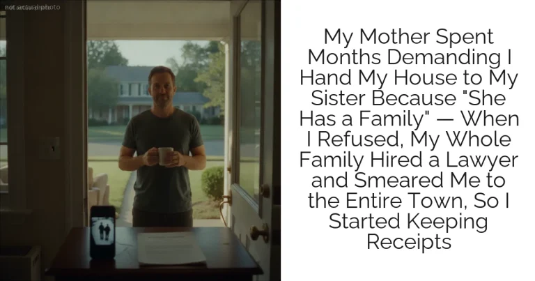 My Mother Spent Months Demanding I Hand My House to My Sister Because "She Has a Family" — When I Refused, My Whole Family Hired a Lawyer and Smeared Me to the Entire Town, So I Started Keeping Receipts