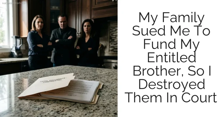 My Family Sued Me To Fund My Entitled Brother, So I Destroyed Them In Court