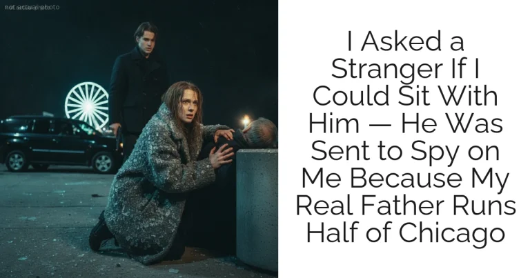 I Asked a Stranger If I Could Sit With Him — He Was Sent to Spy on Me Because My Real Father Runs Half of Chicago