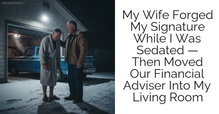 My Wife Forged My Signature While I Was Sedated — Then Moved Our Financial Adviser Into My Living Room
