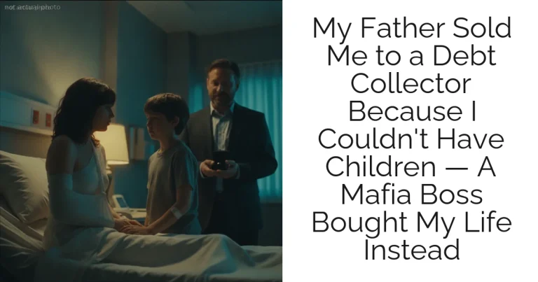 My Father Sold Me to a Debt Collector Because I Couldn't Have Children — A Mafia Boss Bought My Life Instead