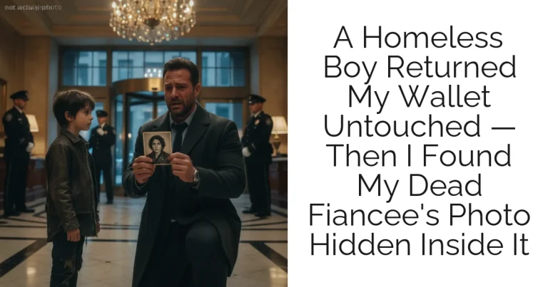 A Homeless Boy Returned My Wallet Untouched — Then I Found My Dead Fiancee's Photo Hidden Inside It