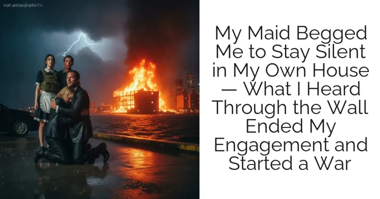 My Maid Begged Me to Stay Silent in My Own House — What I Heard Through the Wall Ended My Engagement and Started a War