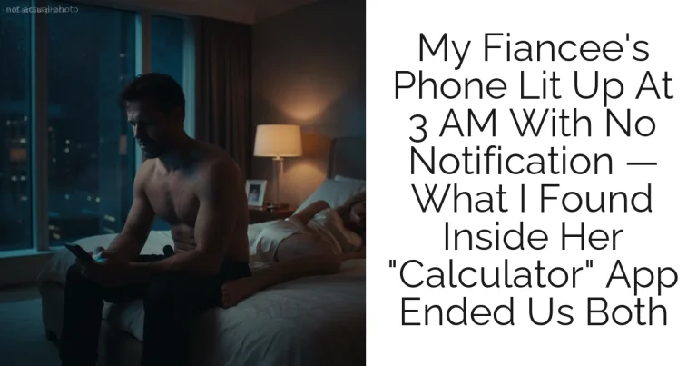 My Fiancee's Phone Lit Up At 3 AM With No Notification — What I Found Inside Her "Calculator" App Ended Us Both