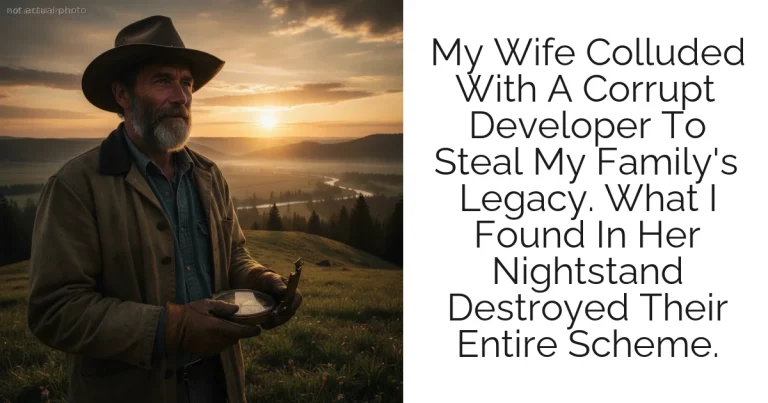 My Wife Colluded With A Corrupt Developer To Steal My Family's Legacy. What I Found In Her Nightstand Destroyed Their Entire Scheme.