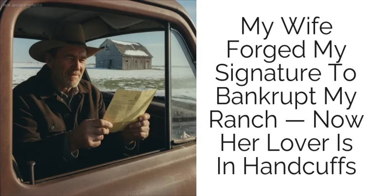 My Wife Forged My Signature To Bankrupt My Ranch — Now Her Lover Is In Handcuffs