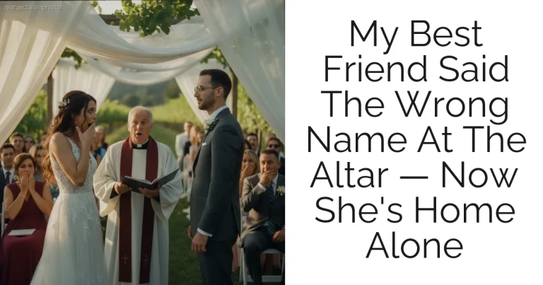 My Best Friend Said The Wrong Name At The Altar — Now She's Home Alone