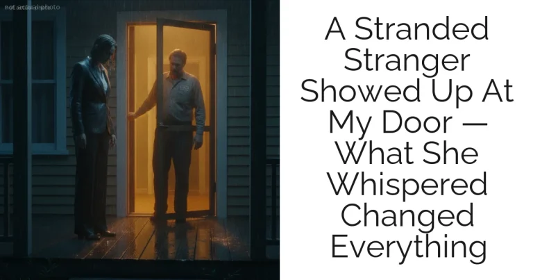 A Stranded Stranger Showed Up At My Door — What She Whispered Changed Everything