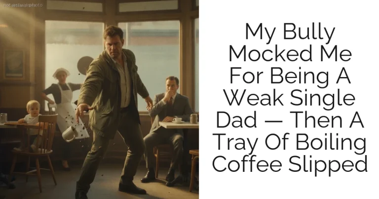 My Bully Mocked Me For Being A Weak Single Dad — Then A Tray Of Boiling Coffee Slipped