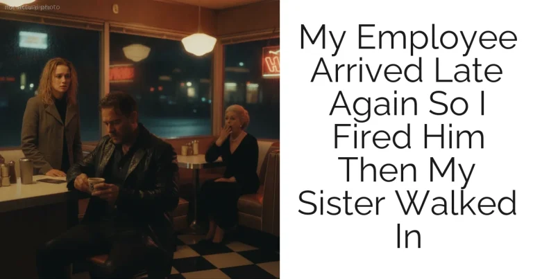My Employee Arrived Late Again So I Fired Him Then My Sister Walked In