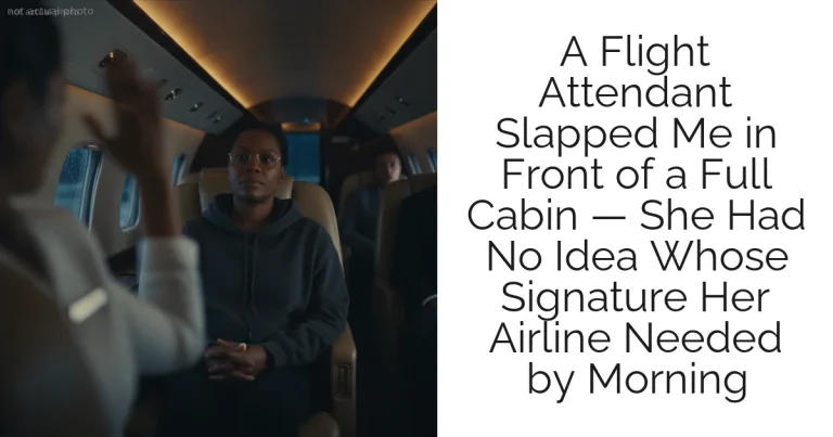 A Flight Attendant Slapped Me in Front of a Full Cabin — She Had No Idea Whose Signature Her Airline Needed by Morning