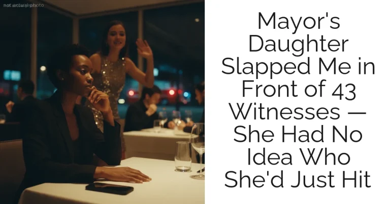 Mayor's Daughter Slapped Me in Front of 43 Witnesses — She Had No Idea Who She'd Just Hit