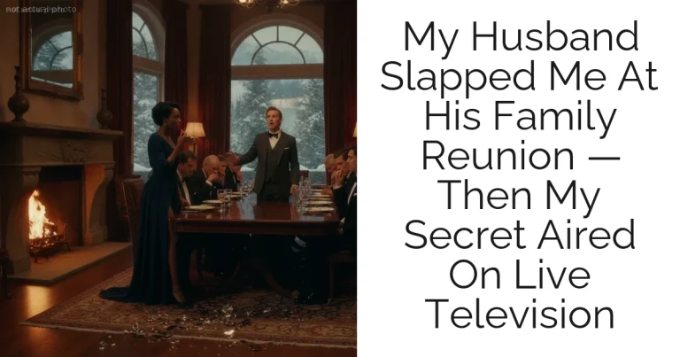 My Husband Slapped Me At His Family Reunion — Then My Secret Aired On Live Television