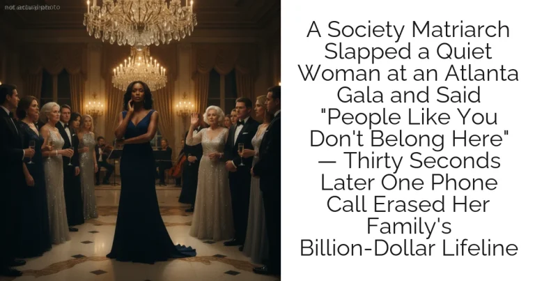 A Society Matriarch Slapped a Quiet Woman at an Atlanta Gala and Said "People Like You Don't Belong Here" — Thirty Seconds Later One Phone Call Erased Her Family's Billion-Dollar Lifeline