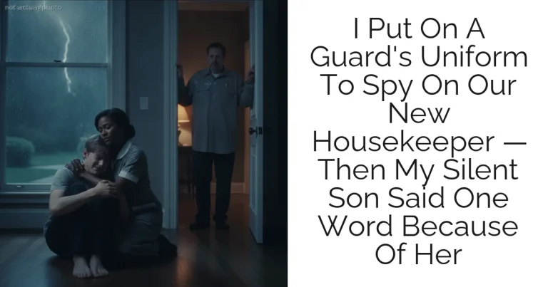 I Put On A Guard's Uniform To Spy On Our New Housekeeper — Then My Silent Son Said One Word Because Of Her