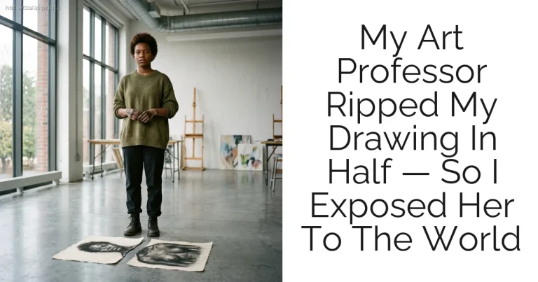 My Art Professor Ripped My Drawing In Half — So I Exposed Her To The World