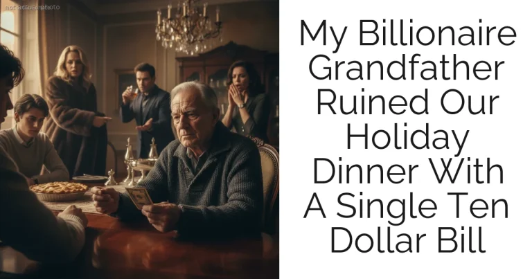 My Billionaire Grandfather Ruined Our Holiday Dinner With A Single Ten Dollar Bill