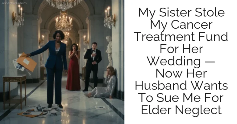 My Sister Stole My Cancer Treatment Fund For Her Wedding — Now Her Husband Wants To Sue Me For Elder Neglect