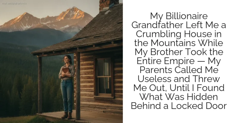 My Billionaire Grandfather Left Me a Crumbling House in the Mountains While My Brother Took the Entire Empire — My Parents Called Me Useless and Threw Me Out, Until I Found What Was Hidden Behind a Locked Door
