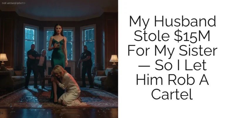 My Husband Stole $15M For My Sister — So I Let Him Rob A Cartel