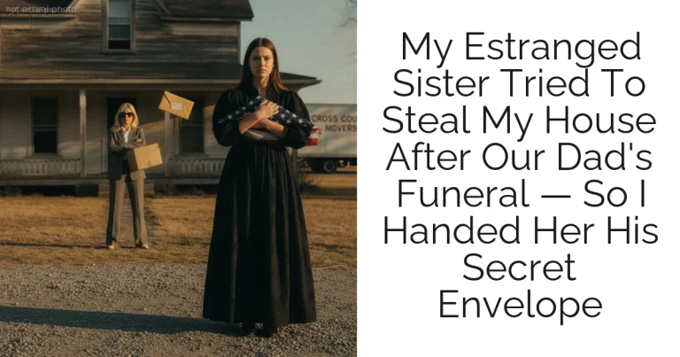 My Estranged Sister Tried To Steal My House After Our Dad's Funeral — So I Handed Her His Secret Envelope