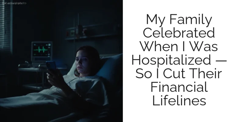 My Family Celebrated When I Was Hospitalized — So I Cut Their Financial Lifelines