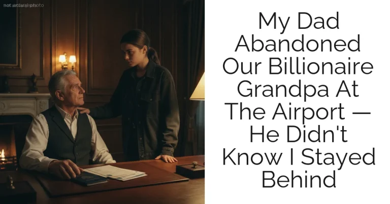 My Dad Abandoned Our Billionaire Grandpa At The Airport — He Didn't Know I Stayed Behind