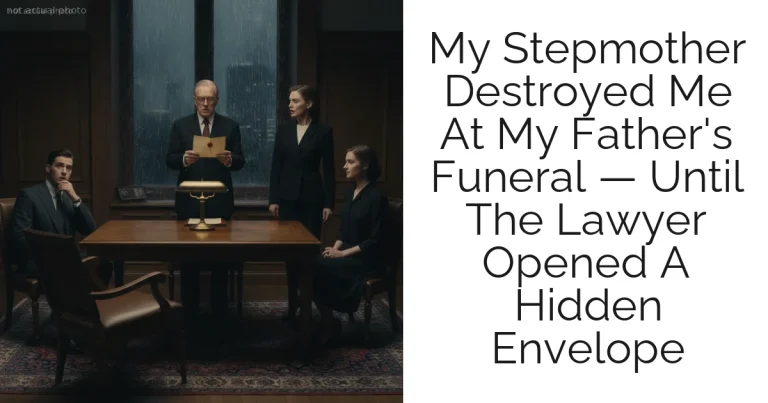 My Stepmother Destroyed Me At My Father's Funeral — Until The Lawyer Opened A Hidden Envelope