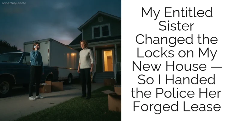 My Entitled Sister Changed the Locks on My New House — So I Handed the Police Her Forged Lease