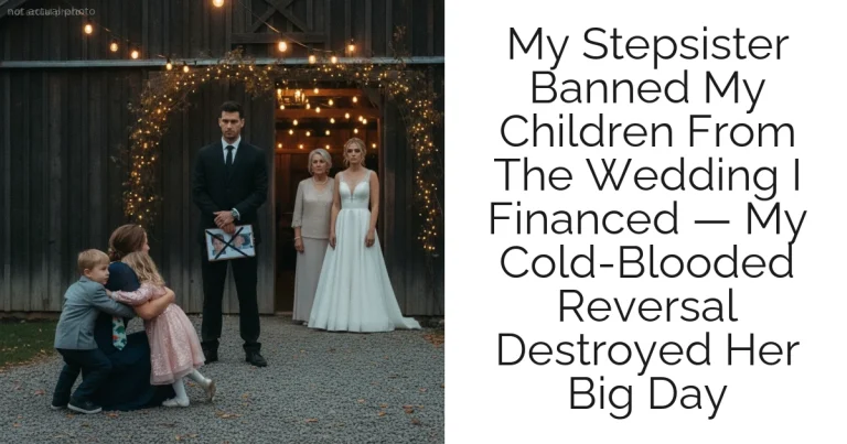My Stepsister Banned My Children From The Wedding I Financed — My Cold-Blooded Reversal Destroyed Her Big Day