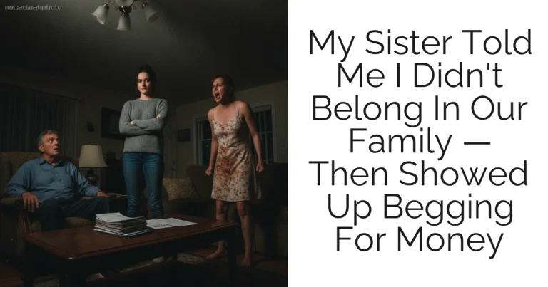 My Sister Told Me I Didn't Belong In Our Family — Then Showed Up Begging For Money