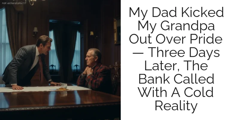 My Dad Kicked My Grandpa Out Over Pride — Three Days Later, The Bank Called With A Cold Reality