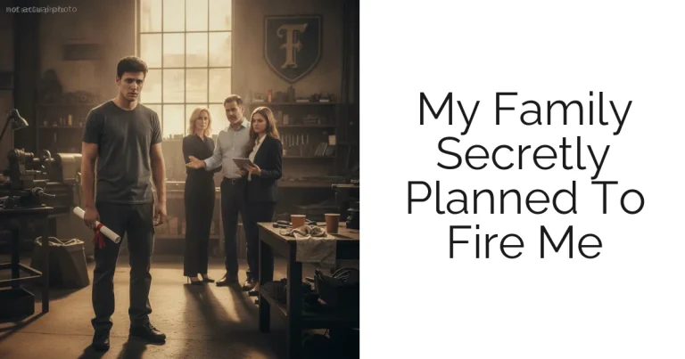 My Family Secretly Planned To Fire Me