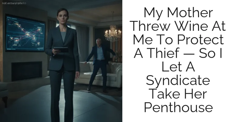 My Mother Threw Wine At Me To Protect A Thief — So I Let A Syndicate Take Her Penthouse