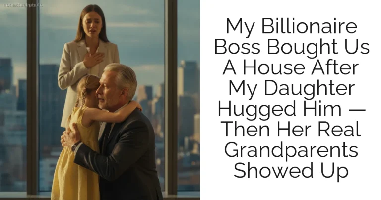 My Billionaire Boss Bought Us A House After My Daughter Hugged Him — Then Her Real Grandparents Showed Up