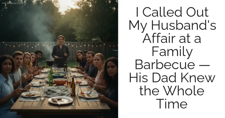 I Called Out My Husband's Affair at a Family Barbecue — His Dad Knew the Whole Time