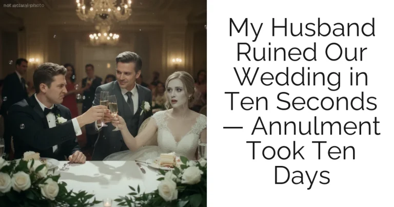 My Husband Ruined Our Wedding in Ten Seconds — Annulment Took Ten Days