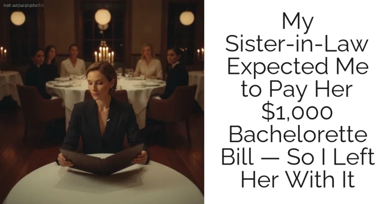 My Sister-in-Law Expected Me to Pay Her $1,000 Bachelorette Bill — So I Left Her With It