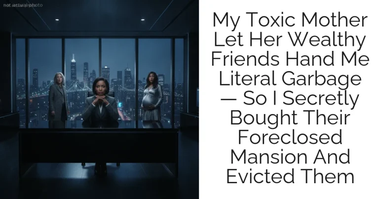 My Toxic Mother Let Her Wealthy Friends Hand Me Literal Garbage — So I Secretly Bought Their Foreclosed Mansion And Evicted Them