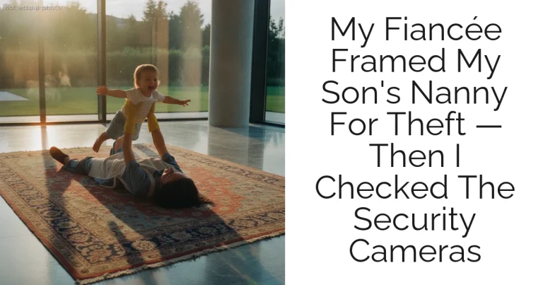 My Fiancée Framed My Son's Nanny For Theft — Then I Checked The Security Cameras