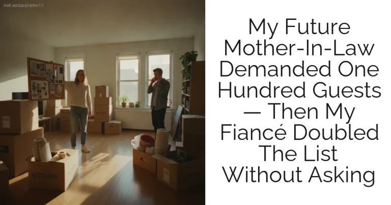 My Future Mother-In-Law Demanded One Hundred Guests — Then My Fiancé Doubled The List Without Asking