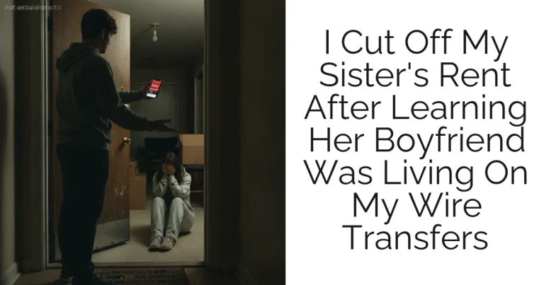 I Cut Off My Sister's Rent After Learning Her Boyfriend Was Living On My Wire Transfers