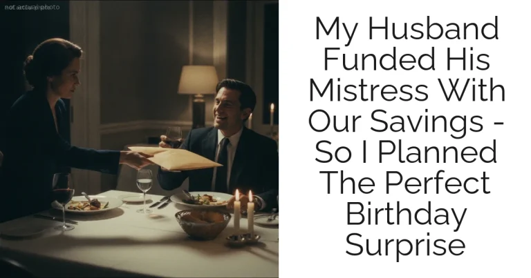 My Husband Funded His Mistress With Our Savings - So I Planned The Perfect Birthday Surprise