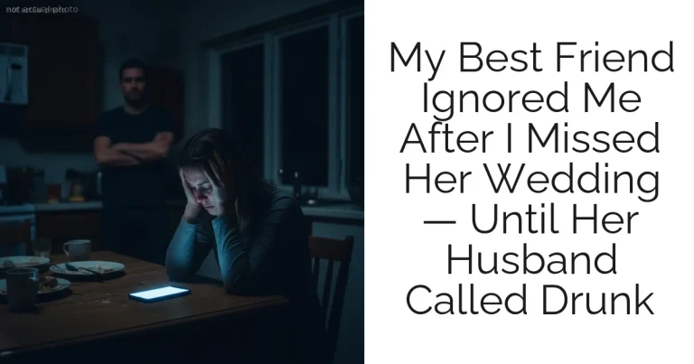 My Best Friend Ignored Me After I Missed Her Wedding — Until Her Husband Called Drunk