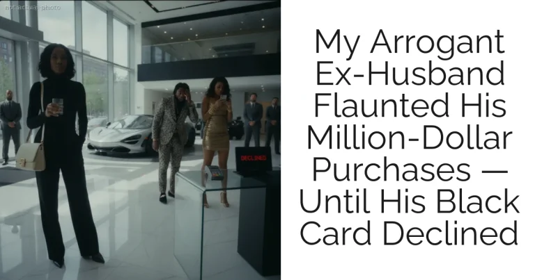 My Arrogant Ex-Husband Flaunted His Million-Dollar Purchases — Until His Black Card Declined