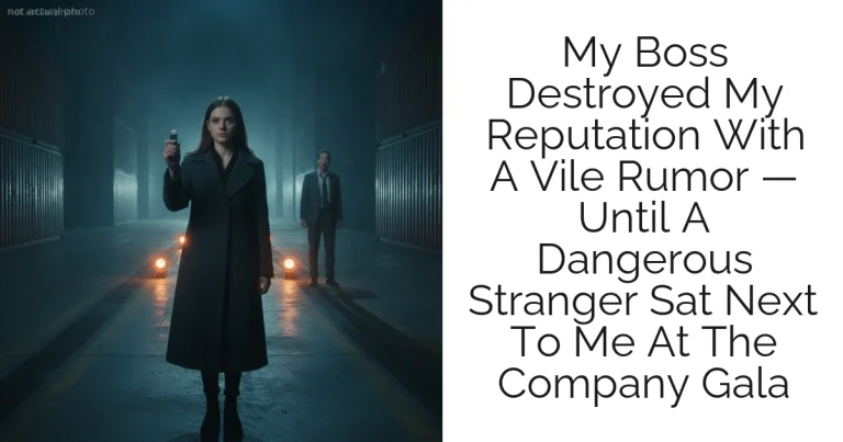 My Boss Destroyed My Reputation With A Vile Rumor — Until A Dangerous Stranger Sat Next To Me At The Company Gala