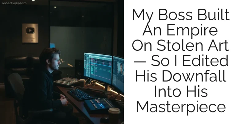 My Boss Built An Empire On Stolen Art — So I Edited His Downfall Into His Masterpiece