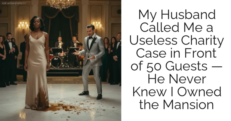 My Husband Called Me a Useless Charity Case in Front of 50 Guests — He Never Knew I Owned the Mansion